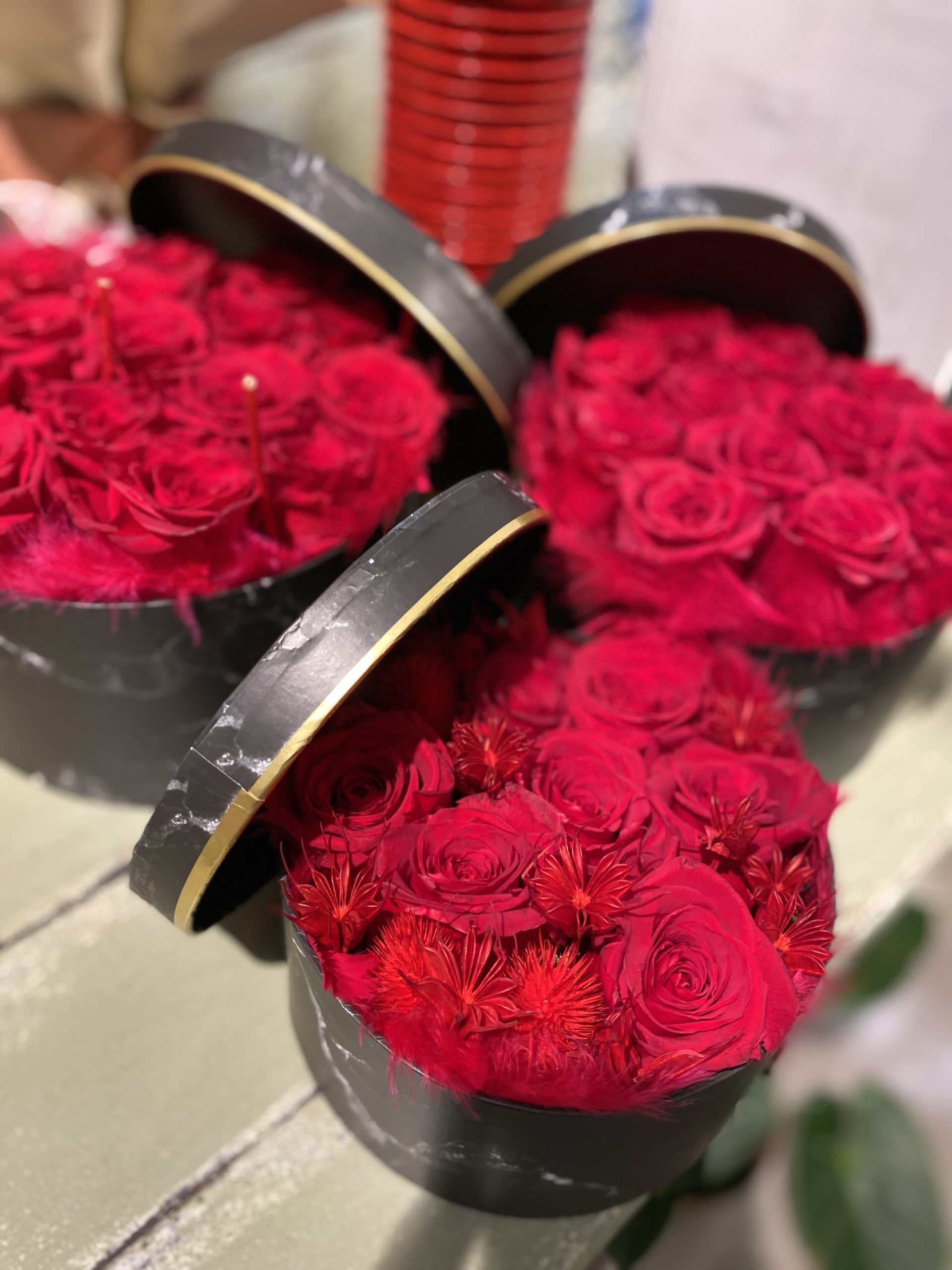Boîte à Chapeau Roses Eternelles