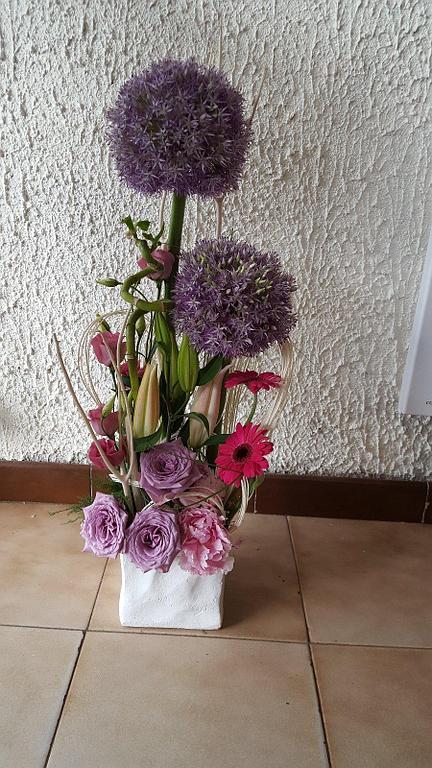 Bouquet original tons violets