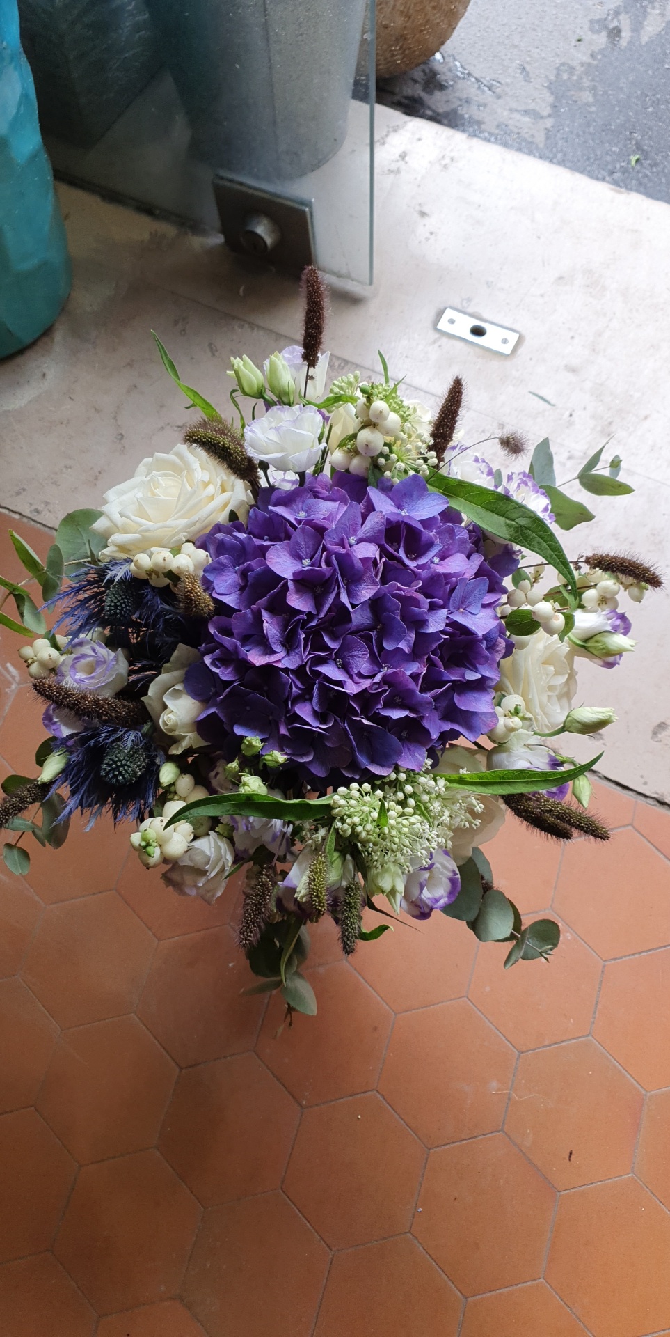 Bouquet à base d'hortensias