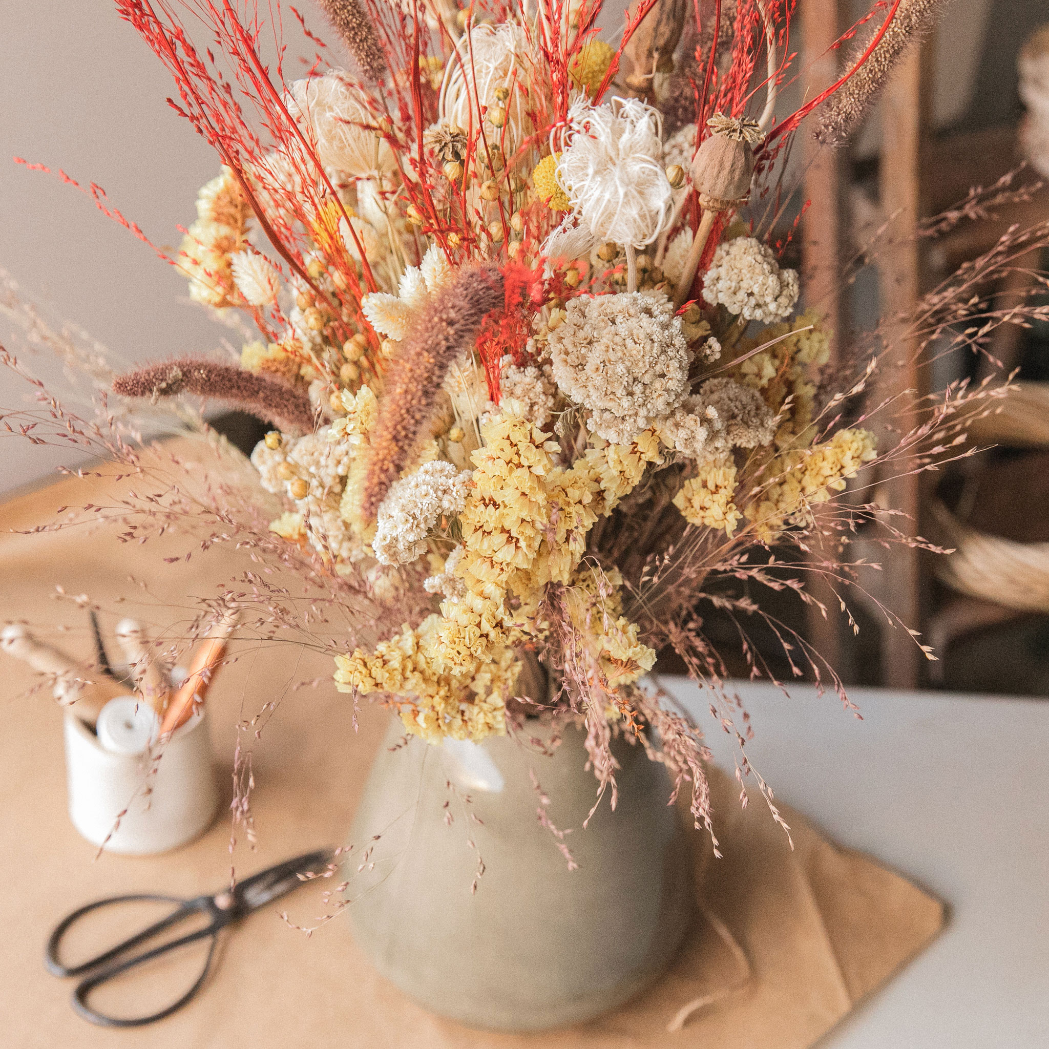 Bouquet de fleurs séchées | Livraison à Miramas | Aromessence