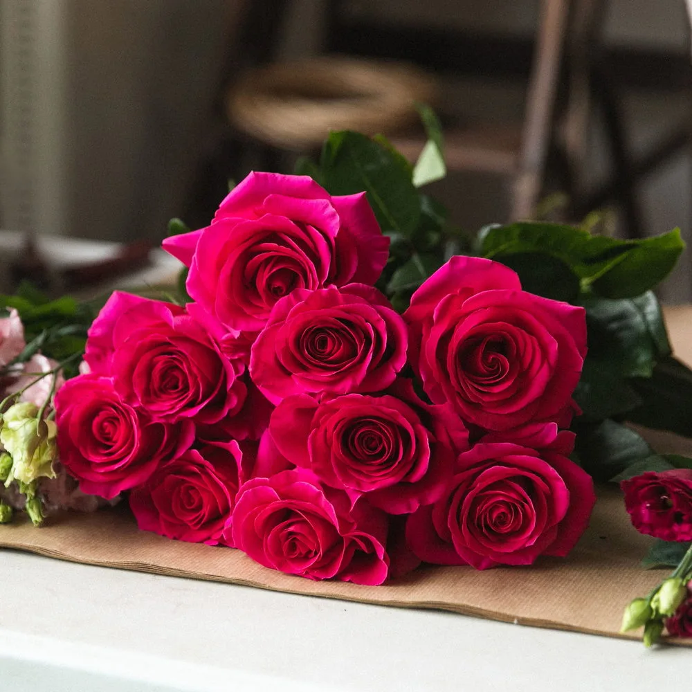 Bouquet de Roses rouges, par Pimprenelle Saint-Savin, fleuriste à Saint-Savin